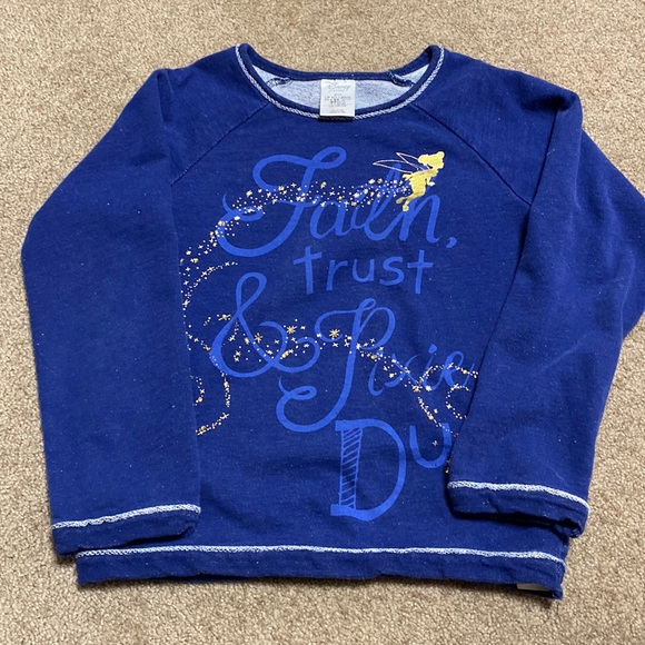 Disney Store Tinker Bell wide neck sweat shirt - Picture 1 of 2